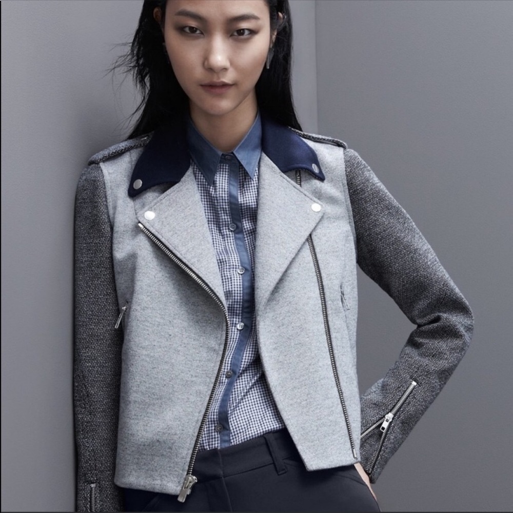 Theory Adashi K Moto Wool Blend Jacket M